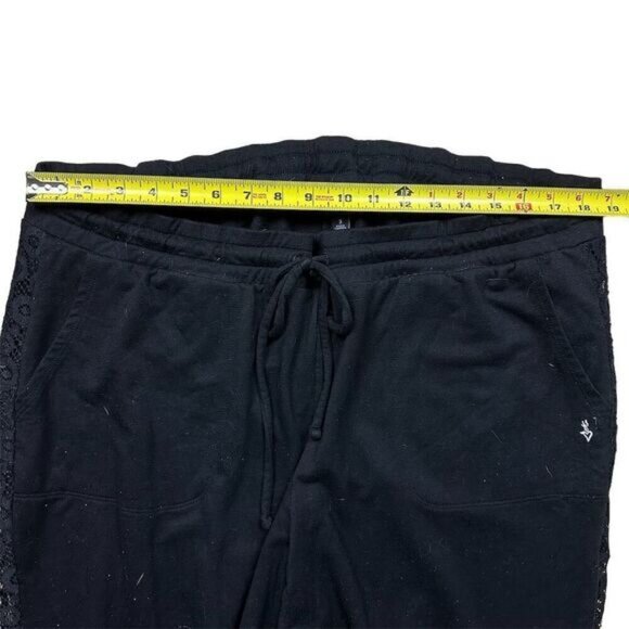 EUC Torrid Plus Size Women's Black Lace Trim Jogger Pants Black Size 3 - Picture 7 of 12
